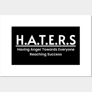 HATERS Word Art Minimalist Design Posters and Art